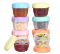 VINATO 6 Pièces Petite Boite Plastique, Mini Récipients Hermétiques 80ml, Boîtes de Conservation Alimentaire Sans BPA, Boîte Alimentaires - Pour Sauces, Épices & Snacks