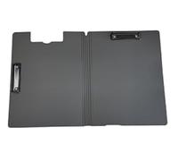 VINATO 6 Pièces Porte Bloc A4 avec Pince,Porte Documents avec Couvercle,Double Pince 360° Pliable, Support Feuille A4 Pour Bureau, Chantier, École - Noir