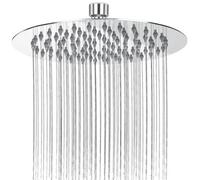 VINATO 8 Pouce/20cm Pommeau de Douche Pluie en Acier Inoxydable, Tête de Douche Anti-Calcaire, Tête de Pluie Rond Universelle Filetage 1/2 Pouce,Rotatif 360°,Facile à Installer et à Nettoyer