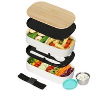 VINATO Bento Lunch Box 1400ml, Boite Repas pour Bureau, École et Voyage | Boîte Repas 2 Niveaux avec compartiment, lavable au lave-vaisselle, étanche-Parfaite pour le travail,l'école & les voyages