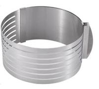 VINATO Cercle à pâtisserie réglable 24-30 cm - Anneau pâtisserie INOX avec Hauteur 8 cm & 7 repères - Coupe Uniforme pour Moule à gâteau, Forme glacée, Mousse - Lave-Vaisselle