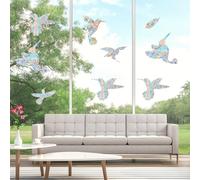 VINATO Film Vitre Prismatique Colibris - 2 Autocollants Fenêtre Électrostatiques 22x30 cm avec Effet Arc-en-Ciel, Suncatcher Décoratif Anti-Collision pour Oiseaux (30 Motifs)