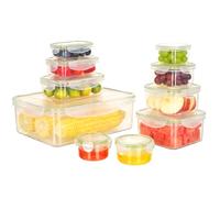 VINATO Lot de 10 Boîte Alimentaire Set, Plastique Boîtes Alimentaires avec Couvercle, Réutilisables Meal Prep Containers,Sans BPA,Récipients Conservation pour Micro-Ondes Lave-Vaisselle Réfrigérateur