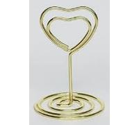 VINATO Lot de 30 Porte Nom Table Coeur Doré, Support de Place Et Porte Photo en Acier Inoxydable, Idéal pour Mariage, Banquet, Fête, Restaurant