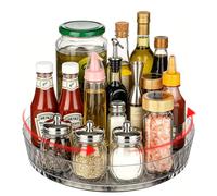 VINATO Plateau Tournant 360° Rotatif Étagère à épices Plateau Tournant Frigo Antidérapant, Lazy Susan, Tournant Porte-épices, Rangement épices Cuisine, Organisateur de Cuisine, 20cm