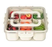 VINATO Snack Box Boîte Pique-nique 6 Cases - Sans BPA, Portable Multifonction pour Snacks/Fruits/Épices, Adaptée au Réfrigérateur | Organisateur Avec Compartiment