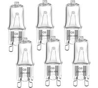 VINBE 40W G9 Lampe Halogène, 40W T4 JCD Double Pin, 480LM 230V pour Lustre Lampe de Cabinet Lampe de Paysage Applique, Dimmable, 2700k Blanc Chaud (6 PCS)