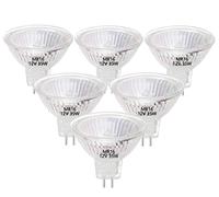 VINBE Ampoules Halogènes MR16, 35 W 12 V MR16 GU5.3 Spot halogène, blanc chaud, Lot de 6