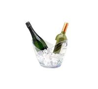 VinBouquet Seau à glaçons transparent en ABS pour deux bouteilles 23x29x40 cm