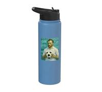 VINCENT MONTRE L’AMOUR DU FOOTBALL DANS UN PORTRAIT BLANC Stainless Steel Insulated Water Bottle