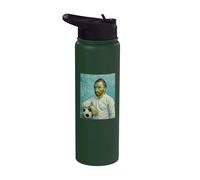 VINCENT MONTRE L'AMOUR POUR LE FOOTBALL DANS UN PORTRAIT Stainless Steel Insulated Water Bottle