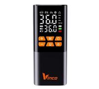 Vinco Compresseur portable 150 PSI avec écran LCD et USB-C | Batterie lithium 1800 mAh, 5 modes préréglés, 60 W, silencieuse, pour voiture, moto et vélo, lumière LED intégrée