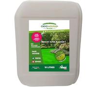 VINDI JARDIN - CROQ'MOUSSE des gazons - Engrais liquide organo-minéral 3 en 1 - Pelouse « sans mousse/+verte/+dense » - bidon 10L - Traitement pour 1000m2 - Fabrication Française.