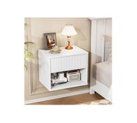 VINGLI Table de Chevet Suspendue, Commode de Nuit Blanche pour Chambre à Coucher, Salon, 40 x 30 x 33 cm