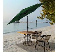 VINGO 2.7m Parasol de marché avec manivelle UV2.70+ Parasol d'extérieur Terrasse Parasol de jardinحVert ح2.7m