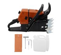 VINGVO Tronçonneuse à essence G660 - Tête de force avec poignée ergonomique pour un démarrage plus rapide et un arrêt rapide - Avec bidon d'huile pour travaux de jardin et forestier de plus de 20