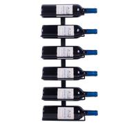 Vinikea Dante - Portoir à vin mural en métal noir - 6 bouteilles
