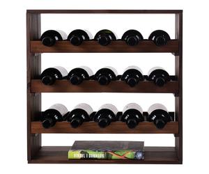 Vinikea Lago - 15 bouteilles - Pin laqué foncé