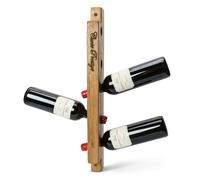 Vinikea Porte-bouteilles Cuvee Prestige en chêne massif pour un montage mural de 5 bouteilles