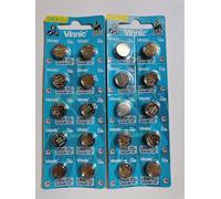 VINNIC 1131F LR54 AG10 Lot de 20 piles alcalines 1,5 V pour montre sans mercure 2025