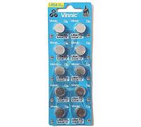 Vinnic AG10 L1131 189 V10GA RW89 D189 Pack de 10 Piles Alcaline pour Montres, calculatrices, Jouets, Lasers, horloges, thermomètres et Autres Articles électroniques.