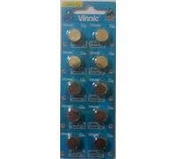 Vinnic L1154F LR44 A76 AG13 Pile alcaline 10 cellules utilisées dans les montres, calculatrices, jouets, lasers, horloges, thermomètres et beaucoup d'autres articles électroniques