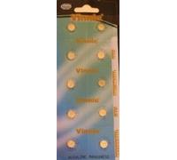 Vinnic L621-C10 AG1 Lot de 10 piles boutons alcalines