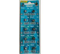 Vinnic Lot de 10 Piles alcalines AG1 L621 LR60 utilisées dans Les Montres, calculatrices, Jouets, Lasers, Montres, thermomètres et de Nombreux Autres Articles électroniques.