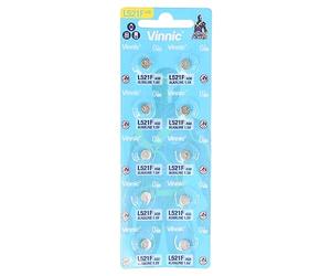VINNIC Pila Boton Alcalina AG0 L521F LR63 Blister de 10