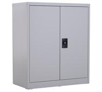 Vinsetto Armoire de Bureau Métallique, 80 x 40 x 92,5 cm, Meuble de Rangement en Acier avec Serrure, Étagère Réglable, Gris