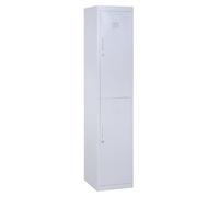 Vinsetto Armoire métallique à casiers avec 2 compartiments, verrouillable avec 2 clés, 4 étagères, 38 x 46 x 180 cm, gris