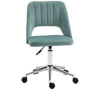 Vinsetto Chaise de bureau ajustable en hauteur avec roulettes, pivotante à 360°, forme de coquille, mousse, 49 x 60 x 79-91 cm, Vert