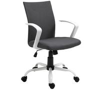 Vinsetto Chaise de Bureau Ergonomique et Pivotante avec Hauteur Réglable, 61x61x89-99 cm, Gris Foncé