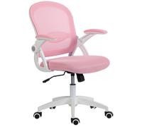 Vinsetto Chaise de Bureau Ergonomique et Réglable avec Dossier en Maille et Assise Rembourrée, 65.5x61.5x88-97.5 cm, Rose