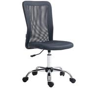 Vinsetto Chaise de Bureau Ergonomique Fauteuil de Bureau Hauteur réglable piètement chromé pivotant 360° revêtement Maille Gris foncé