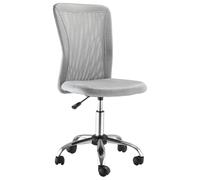 Vinsetto Chaise de Bureau Ergonomique Fauteuil de Bureau Hauteur réglable piètement chromé pivotant 360° revêtement Maille Gris