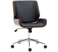 Vinsetto Fauteuil de bureau ergonomique – hauteur réglable, pivotant 360°, piètement chromé – gris