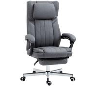 Vinsetto - Chaise de bureau - Polyester - 65x61x113cm - Gris foncé
