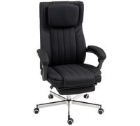 Vinsetto Chaise de bureau siège pivotant dossier inclinable hauteur réglable 65 x 61 x 105-113 cm noir