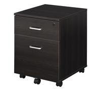 Vinsetto Classeur de Bureau Classeur Pour Bureau en Bois, 2 Tiroirs, Serrure avec 2 Clés, Noir, 40x45x55.6cm