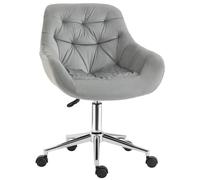 Vinsetto Fauteuil chaise de bureau ergonomique design contemporain pivotante 360° hauteur réglable 59 x 58 x 90 cm gris Aosom France