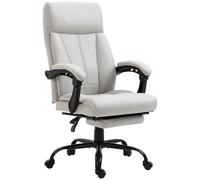 Vinsetto Fauteuil de Bureau avec Fonction de Massage, Fauteuil de Bureau d'ordinateur, Chauffage Lombaire, Fonction d'Inclinaison, Gris Clair