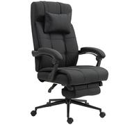 Vinsetto Fauteuil de bureau avec repose-pieds, chaise de bureau, chaise pivotante avec appui-tête, noir