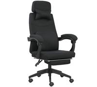 Vinsetto Fauteuil de Bureau Grand Confort Repose-Pied 62 x 68 x 127 cm Noir