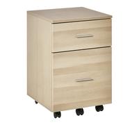 HOMCOM - caisson de bureau - Panneau de particules - 39.5x39x58.5cm - Chêne