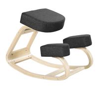 Vinsetto Siège assis-genoux ergonomique chaise à genoux coussin confortable à bascule en tissu et bois