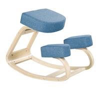 Vinsetto Siège assis-genoux ergonomique chaise à genoux coussin confortable à bascule en tissu et bois