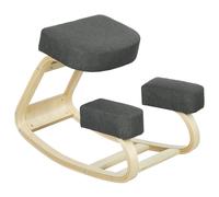 Vinsetto Tabouret Ergonomique avec Inclinable en Bois de Bouleau et Coussin, 51x69x58 cm, Gris
