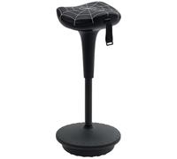 Vinsetto Tabouret pivotant Ajustable Actif pour Bureau Debout, Noir | Tabouret oscillant sans dossier, patin antidérapant, mouvement de bascule, bureaux