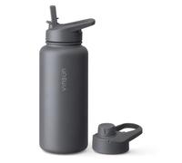 Vinsun Gourde Isotherme 1l, Gourde Inox avec Paille et Ouverture pour Boire | Étanche, sans BPA, Reutilisable, Bouteille d'eau Isotherme pour Sport, Randonnée, École, Bureau